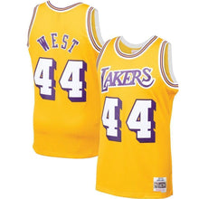 Load image into Gallery viewer, 44-Jerry West Los Angeles Lakers  Hardwood Classics Swingman Jersey – Gold
