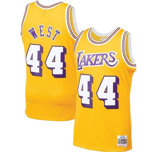 44-Jerry West Los Angeles Lakers  Hardwood Classics Swingman Jersey – Gold