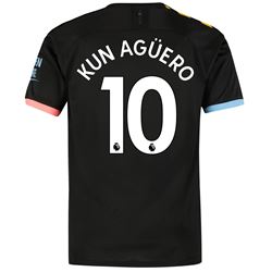 Aguero -10 Manchester City Away Stadium Jersey 2019-20