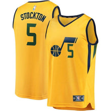 Load image into Gallery viewer, 5-David Stockton Utah Jazz  Player Jersey Gold - Statement Edition