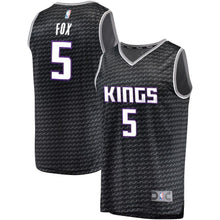 Load image into Gallery viewer, 5-De&#39;Aaron Fox Sacramento Kings Jersey Black - Statement Edition