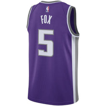 Load image into Gallery viewer, 5-De&#39;Aaron Fox Sacramento Kings Swingman Jersey Purple - Icon Edition
