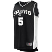 Load image into Gallery viewer, 5-Dejounte Murray San Antonio Spurs Fanatics  Jersey Black - Icon Edition