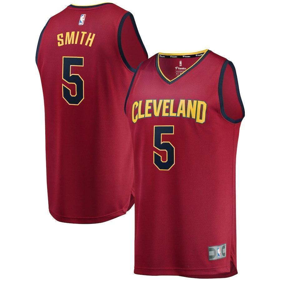 5-JR Smith Cleveland Cavaliers Jersey Maroon - Icon Edition