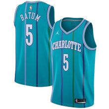 Load image into Gallery viewer, 5-Nicolas Batum Charlotte Hornets  Hardwood Classics Swingman Jersey - Aqua