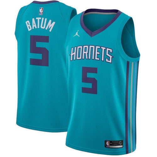 5-Nicolas Batum Charlotte Hornets Swingman Jersey Teal - Icon Edition