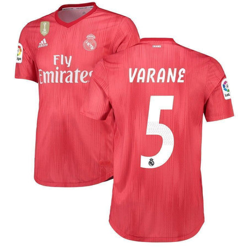 5-Raphaël Varane Real Madrid 2018-19 Third Player Jersey – Red