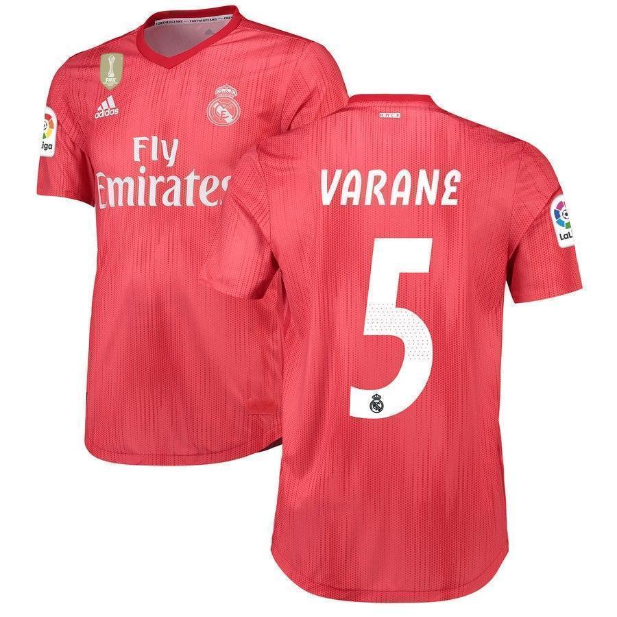 5-Raphaël Varane Real Madrid 2018-19 Third Player Jersey – Red