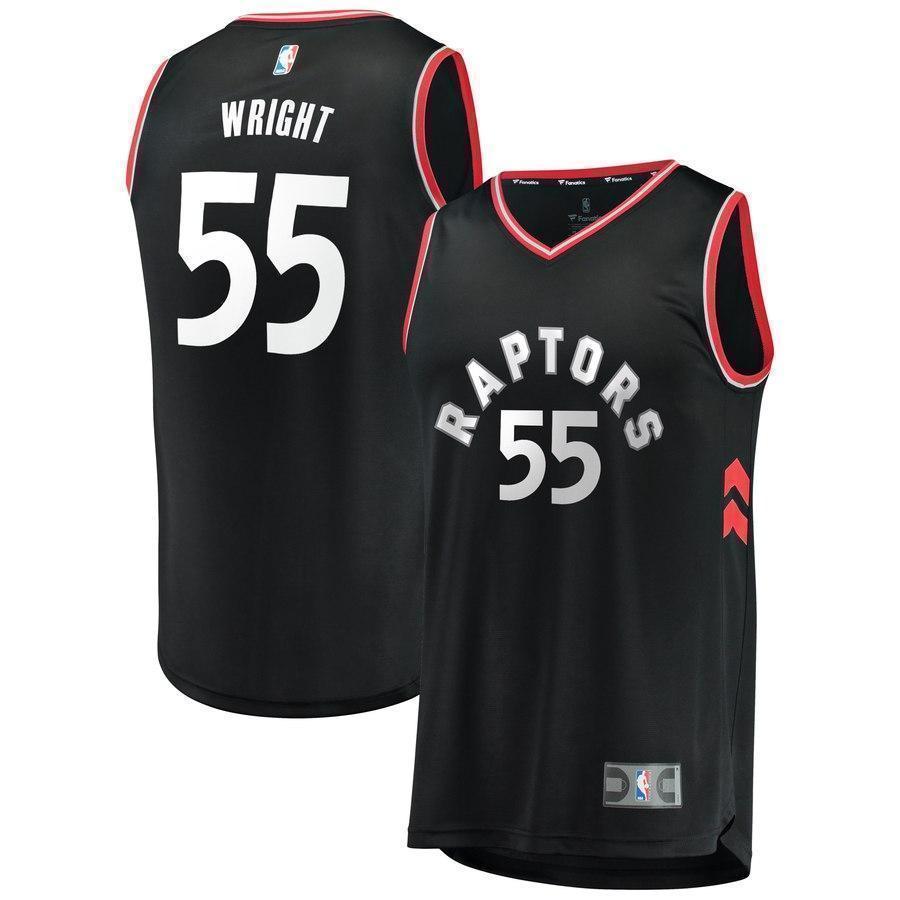 55-Delon Wright Toronto Raptors  Jersey Black - Statement Edition