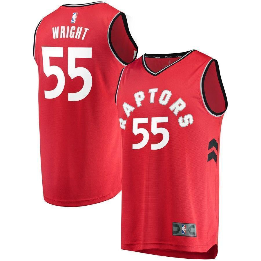 55-Delon Wright Toronto Raptors  Jersey Red - Icon Edition