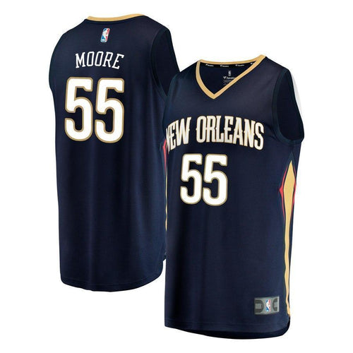 55-E'Twaun Moore New Orleans Pelicans Jersey - Icon Edition – Navy