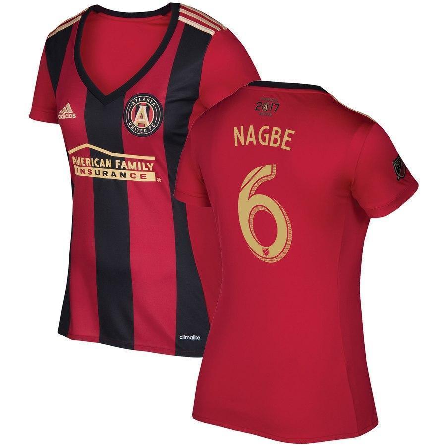 6-Darlington Nagbe Atlanta United FC Women's 2017-18 Primary Jersey – Red-Black