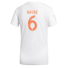 Load image into Gallery viewer, 6-Darlington Nagbe Atlanta United FC Women&#39;s King Peach Player Jersey – White