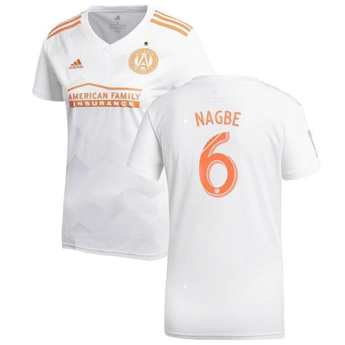 6-Darlington Nagbe Atlanta United FC Women's King Peach Player Jersey – White