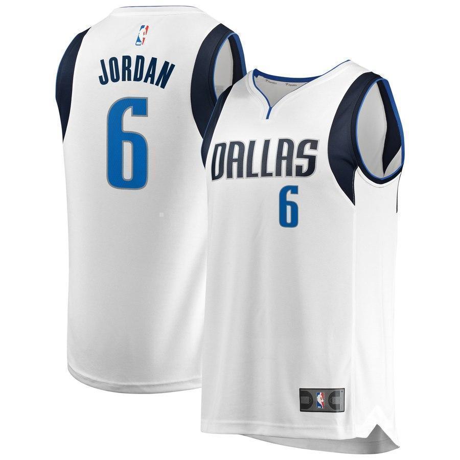 6-DeAndre Jordan Dallas Mavericks  Jersey – Association Edition – White