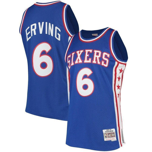 6-Julius Erving Philadelphia 76ers Hardwood Classics Swingman Jersey - Royal