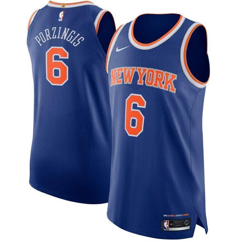 6-Kristaps Porzingis New York Knicks  Blue - Icon Edition