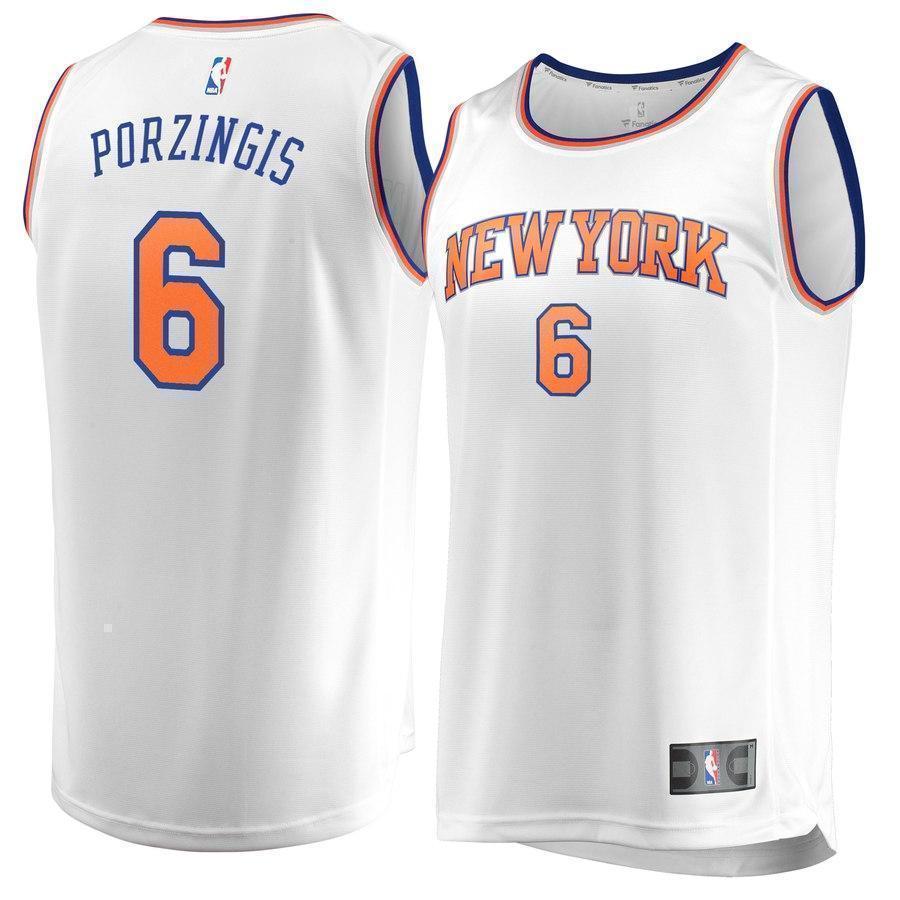 6-Kristaps Porzingis New York Knicks Jersey White - Association Edition