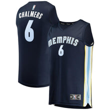 Load image into Gallery viewer, 6-Mario Chalmers Memphis Grizzlies Jersey - Icon Edition – Navy