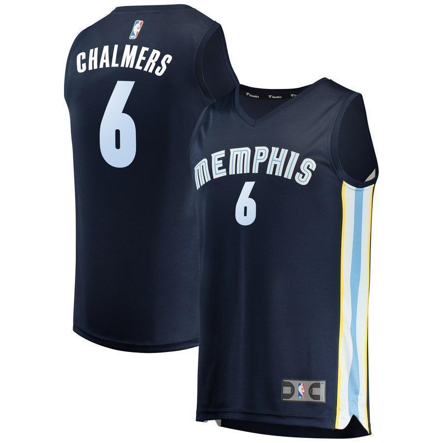 6-Mario Chalmers Memphis Grizzlies Jersey - Icon Edition – Navy