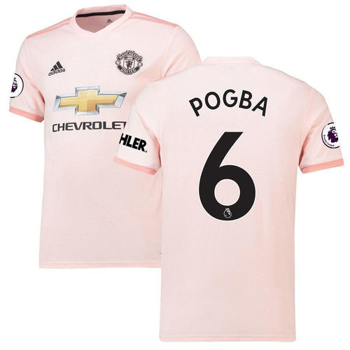 6-Paul Pogba Manchester United 2018-19 Away Player Jersey – Coral