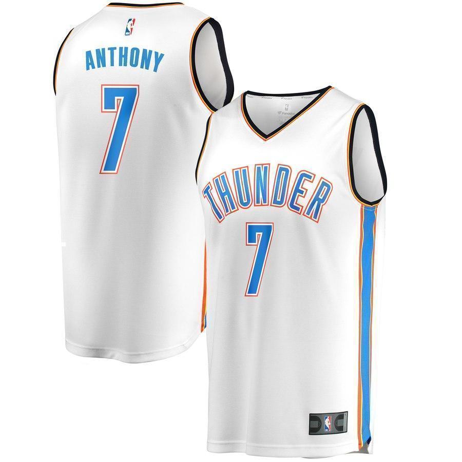 7-Carmelo Anthony Oklahoma City Thunder  Jersey White - Association Edition