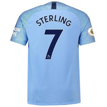 Load image into Gallery viewer, 7-Raheem Sterling Manchester City 2018-19 Home Player Jersey – Blue