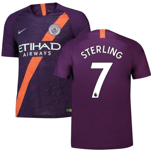 7-Raheem Sterling Manchester City 2018-19 Third Stadium Player Jersey – Purple