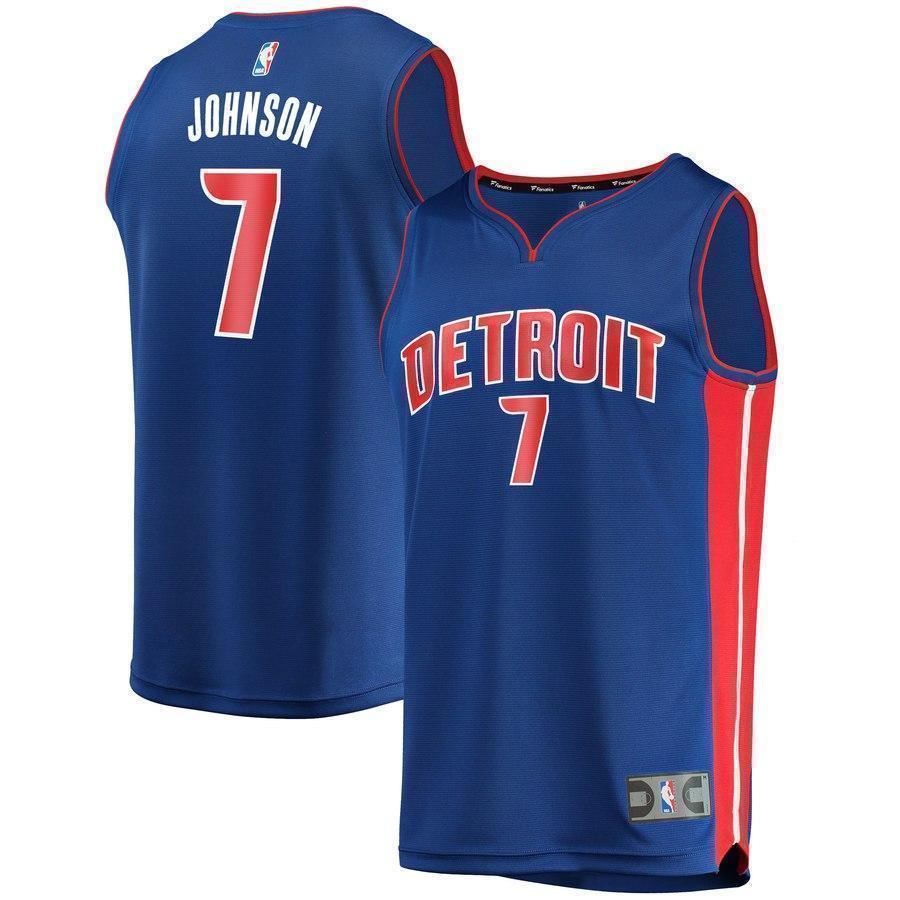 7-Stanley Johnson Detroit Pistons Jersey - Icon Edition – Blue