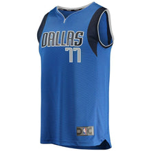 Load image into Gallery viewer, 77-Luka Doncic Dallas Mavericks  2018 NBA Draft First Round Pick Fast  Jersey Blue – Icon Edition