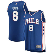 Load image into Gallery viewer, 8-Zhaire Smith Philadelphia 76ers  2018 NBA Draft First Round Pick Fast Jersey Royal – Icon Edition