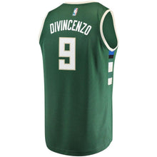 Load image into Gallery viewer, 9-Donte DiVincenzo Milwaukee Bucks  Jersey - Icon Edition - Hunter Green