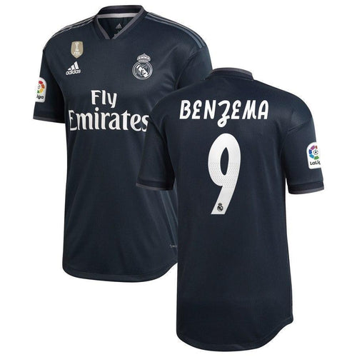 9-Karim Benzema Real Madrid 2018-19 Away Player Jersey – Gray