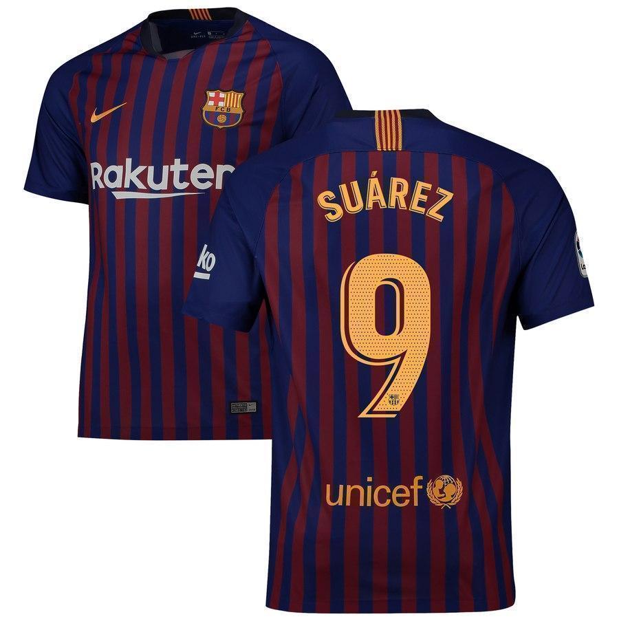 9-Luis Suárez Barcelona 2018-19 Home Replica Stadium Player Jersey – Blue