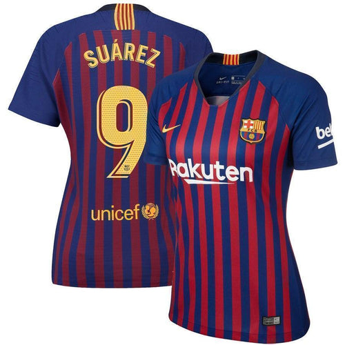 9-Luis Suárez Barcelona Women's 2018-19 Home Stadium Player Jersey – Blue
