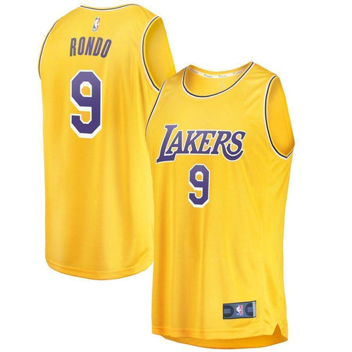 9-Rajon Rondo Los Angeles Lakers Jersey - Icon Edition - Gold