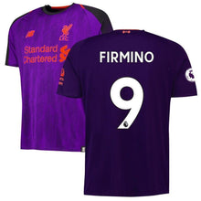 Load image into Gallery viewer, 9-Roberto Firmino Liverpool New Balance 2018-19 Away Player Jersey – Purple
