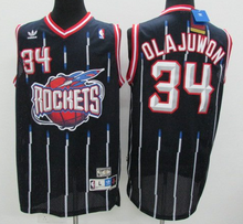Load image into Gallery viewer, 34-Hakeem Olajuwon Houston Rockets  adidas Swingman Jersey - Navy