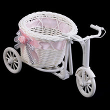 Load image into Gallery viewer, BowKnot Rattan Tricycle Bike  Basket Party Wedding Decor Gift Home Decor