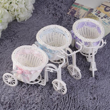 Load image into Gallery viewer, BowKnot Rattan Tricycle Bike  Basket Party Wedding Decor Gift Home Decor