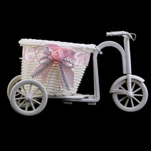Load image into Gallery viewer, BowKnot Rattan Tricycle Bike  Basket Party Wedding Decor Gift Home Decor