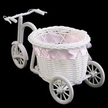 Load image into Gallery viewer, BowKnot Rattan Tricycle Bike  Basket Party Wedding Decor Gift Home Decor