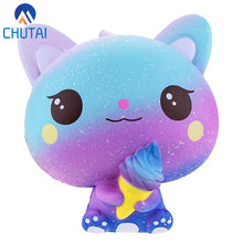 Load image into Gallery viewer, New Galaxy Ice Cream Cat Kitty Squishy Slow Rising Cute