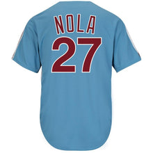 Load image into Gallery viewer, Aaron Nola Philadelphia Phillies Majestic Alternate Official  Jersey - Light Blue