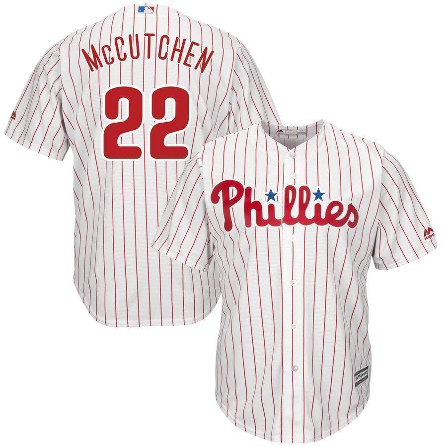 Andrew McCutchen Philadelphia Phillies Majestic Official  Jersey – White/Scarlet