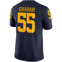 Load image into Gallery viewer, Brandon Graham Michigan Wolverines Jordan Brand Game Jersey – Navy
