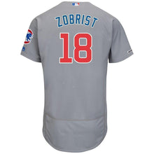 Load image into Gallery viewer, Ben Zobrist Chicago Cubs Majestic Road Flex Base Collection Player Jersey – Gray/White