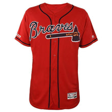 Load image into Gallery viewer, Brian McCann Atlanta Braves Majestic Alternate Collection Flex Base Player Jersey – Scarlet/White