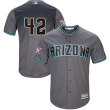 Load image into Gallery viewer, Arizona Diamondbacks Majestic 2019 Jackie Robinson Day Official Cool Base Jersey – Gray