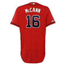Load image into Gallery viewer, Brian McCann Atlanta Braves Majestic Alternate Collection Flex Base Player Jersey – Scarlet/White